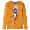 Kindershirt met lange mouwen 116 donkerokerkleurig