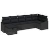 vidaXL Bankstel 7 st poly rattan
