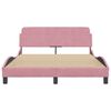 vidaXL Bedframe met hoofdeinde "Dover" 120x200 cm fluweel roze