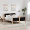 vidaXL Bedframe Bruin en zwart 135 x 190 cm Massief grenenhout
