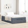 vidaXL Ottoman bed met matras 120x200cm fluweel donkergrijs