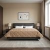 vidaXL Vol jaar dekbed Taupe 220 x 240 cm Microfiber en Teddy fleece