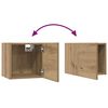 vidaXL Tv-meubelset Wandgemonteerd 3 pcs Artisan Eiken Bewerkt hout