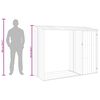 vidaXL Brandhoutschuur 245x98x159 cm gegalvaniseerd staal antraciet