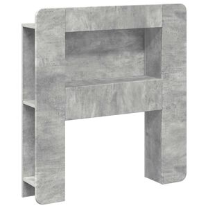vidaXL Hoofdbordkast met opslag Betongrijs Geconstrueerd hout