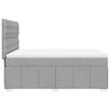 vidaXL Boxspring met matras stof lichtgrijs 140x200 cm