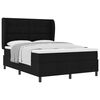 vidaXL Boxspring bed met matras met hoofdeinde Zwart 160 x 200 cm Stof