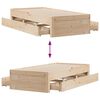 vidaXL Bedframe zonder matras met lades massief grenenhout 75x190 cm