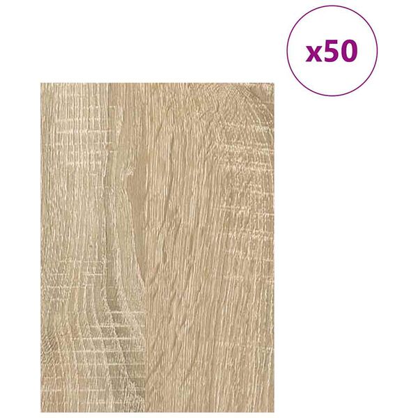vidaXL Decorpanelen 50 pcs Sonoma Eiken 21 x 30 x 0,27 cm Bewerkt hout