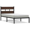 vidaXL Bedframe met hoofdbord zonder matras bruin eikenkleur 90x190 cm