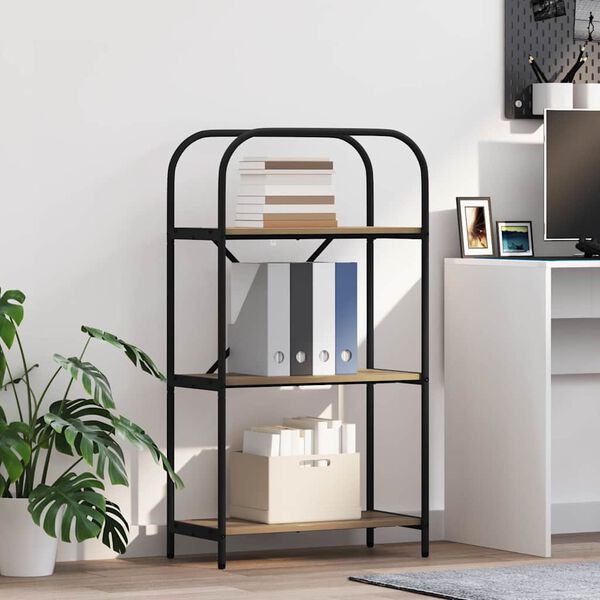 vidaXL Boekenkast Artisan Eiken 60 x 30 x 109 cm Bewerkt hout