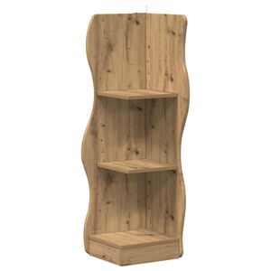 vidaXL Hoekplank Artisanaal eiken 34 x 33 x 102 cm Bewerkt hout