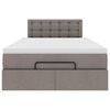 vidaXL Ottoman bed met matras 120x190 cm stof taupe