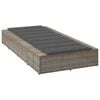 vidaXL Ligbed met zwevend kussen poly rattan grijs