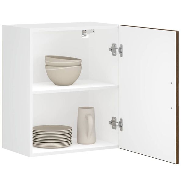 vidaXL Keukenbovenkasten 2 st Porto bewerkt hout bruin eikenkleur