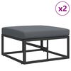vidaXL Tuin Sofa Set 10 pcs Zwart Aluminium