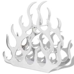 vidaXL Wijnrek voor 11 flessen aluminium zilverkleurig