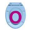 vidaXL Toiletbril soft-close ovaal blauw