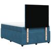 vidaXL Boxspring met matras fluweel donkerblauw 120x200 cm