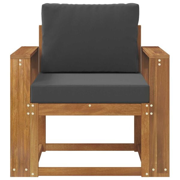 vidaXL Tuinbank Massief Acaciahout en Polyester Naturel