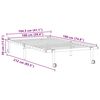 vidaXL Bedframe zonder matras opvouwbaar 100x190 cm staal wit