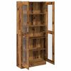 vidaXL Hoge kast 82,5x30,5x185 cm bewerkt hout oud houtkleurig
