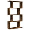 vidaXL Kamerscherm / boekenkast 4-laags 70x24x129 cm hout gerookt eik