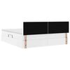 vidaXL Opslag bed met matras met matras Puur Wit 160 x 200 cm Nep Leer