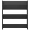 vidaXL Wandschoenenkast 80x18x90 cm spaanplaat grijs