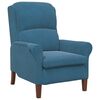 vidaXL Fauteuil Blauw Fluweel