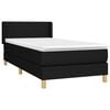 vidaXL Boxspring met matras stof zwart 90x190 cm