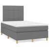 vidaXL Boxspring met matras stof donkergrijs 120x190 cm