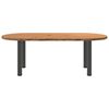 vidaXL Eettafel 220x100x74 cm ovaal massief eikenhout lichtbruin