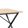 vidaXL Eettafel X-frame 180x90x75 cm massief grenenhout en staal