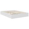 vidaXL Opslag bed met hoofdeinde Wit 150 x 200 cm Bewerkt hout
