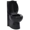 vidaXL Toilet hoekmodel keramisch zwart