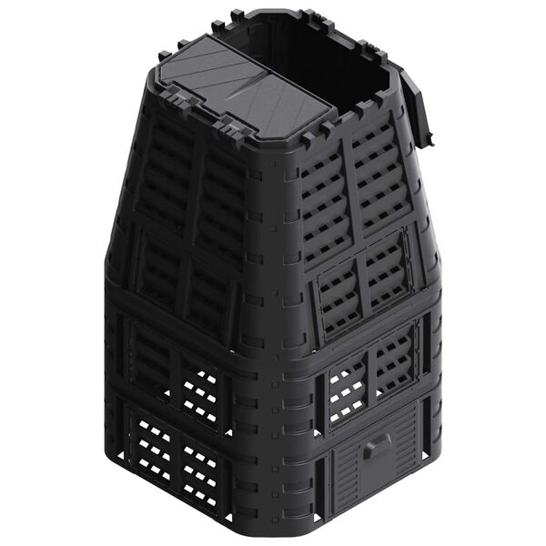 vidaXL Compostbak 1000 L 93,3x93,3x146 cm zwart