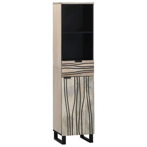 vidaXL Badkamerkast Wit 38 x 33 x 160 cm Bewerkt hout