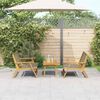 vidaXL Tuinstoelen met Tafel 3 pcs Grijs 90 x 45 x 40 cm