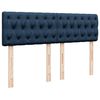 vidaXL Boxspring met matras stof blauw 140x200 cm
