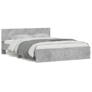 vidaXL Bedframe met hoofdeinde betongrijs 140x200 cm