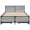 vidaXL Bedframe met lades bewerkt hout grijs sonoma eiken 75x190 cm