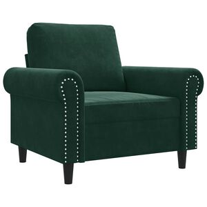 vidaXL Fauteuil 60 cm fluweel donkergroen