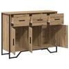 vidaXL Dressoir met lade Artisan Eiken 97 x 32,5 x 74,5 cm
