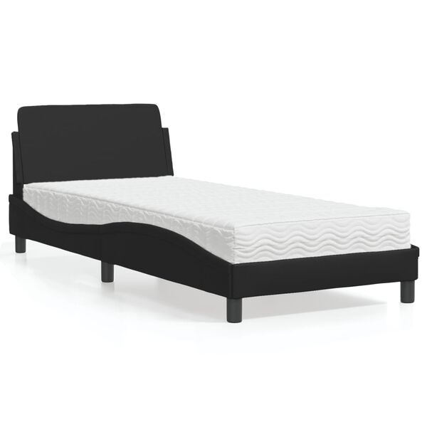 vidaXL Bed met matras "Dover" kunstleer zwart 80x200 cm