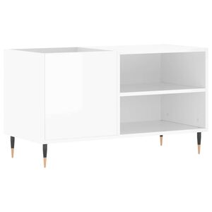 vidaXL Platenkast 85x38x48 cm bewerkt hout hoogglans wit