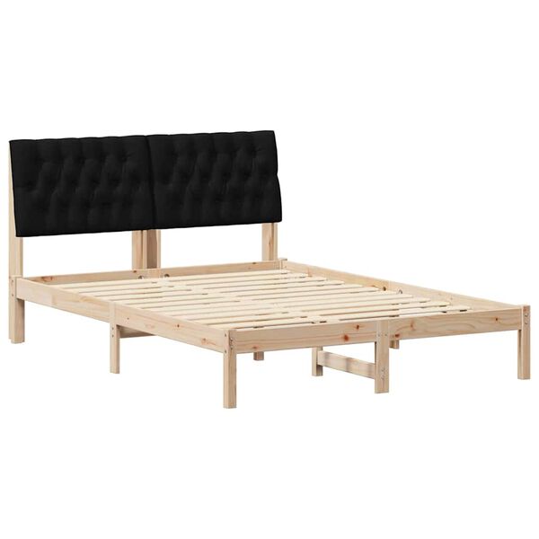 vidaXL Bedframe met Gevoerd Hoofdgedeelte Bruin 150 x 200 cm