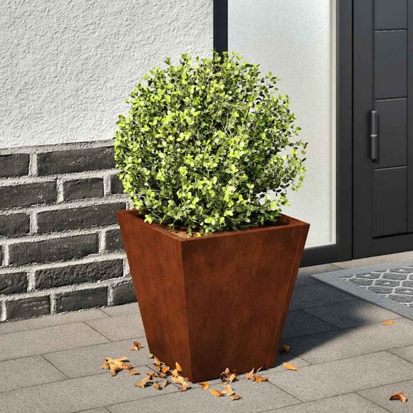 vidaXL Plantenbak 30x30x30 cm weervast staal