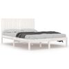 vidaXL Bedframe massief hout wit 150x200 cm