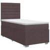 vidaXL Boxspringbed met matras Donkerbruin 90 x 200 cm Stof